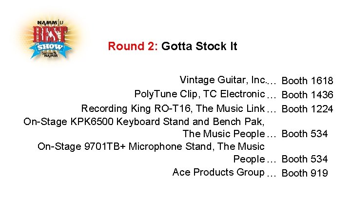 Round 2: Gotta Stock It Vintage Guitar, Inc. … Poly. Tune Clip, TC Electronic