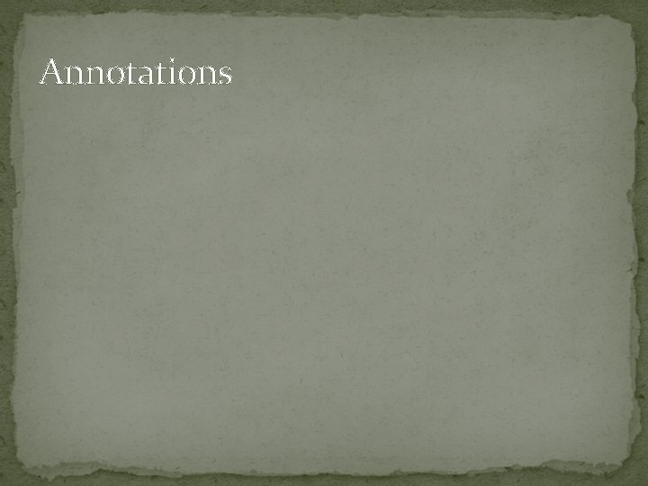 Annotations 