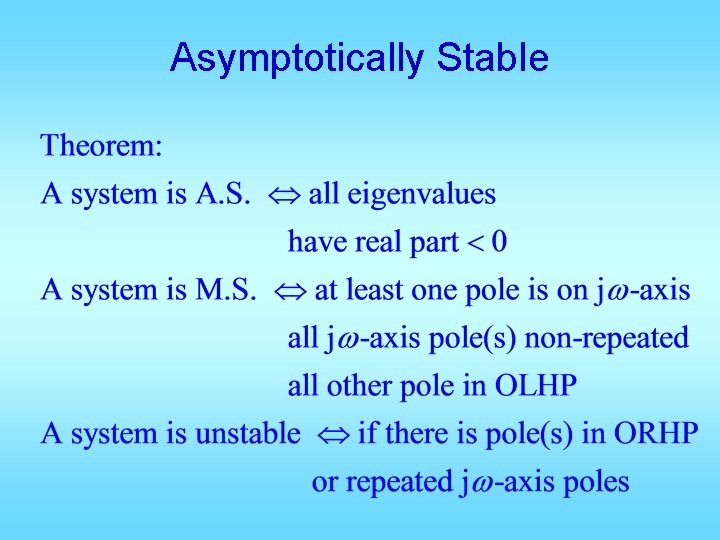 Asymptotically Stable 