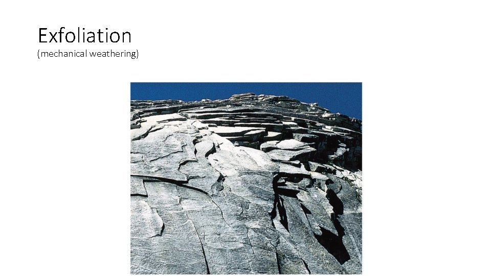 Exfoliation (mechanical weathering) 