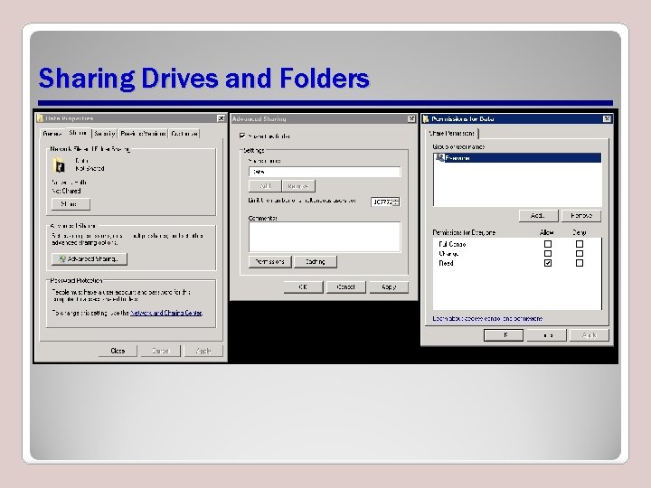 Sharing Drives and Folders 