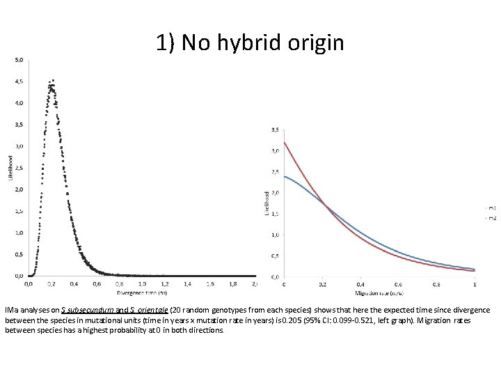 1) No hybrid origin IMa analyses on S subsecundum and S. orientale (20 random