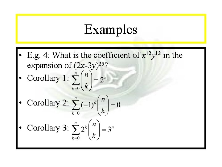 Module #7 - Complexity Examples • E. g. 4: What is the coefficient of