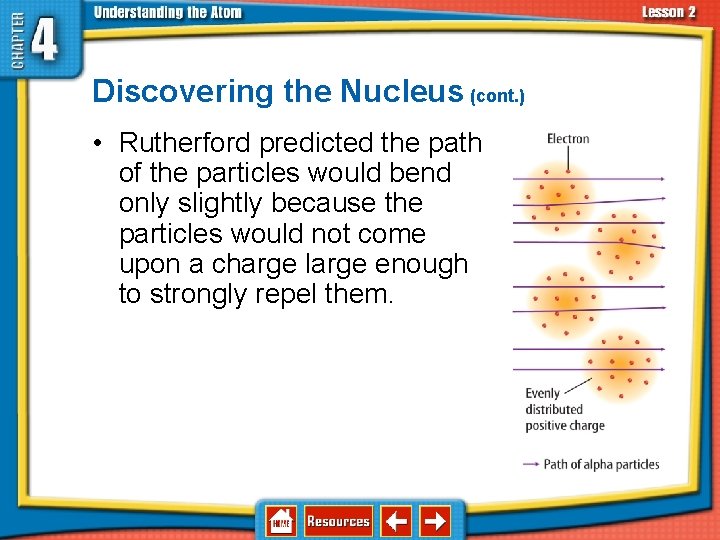 4. 2 Discovering Parts of the Atom Discovering the Nucleus (cont. ) • Rutherford