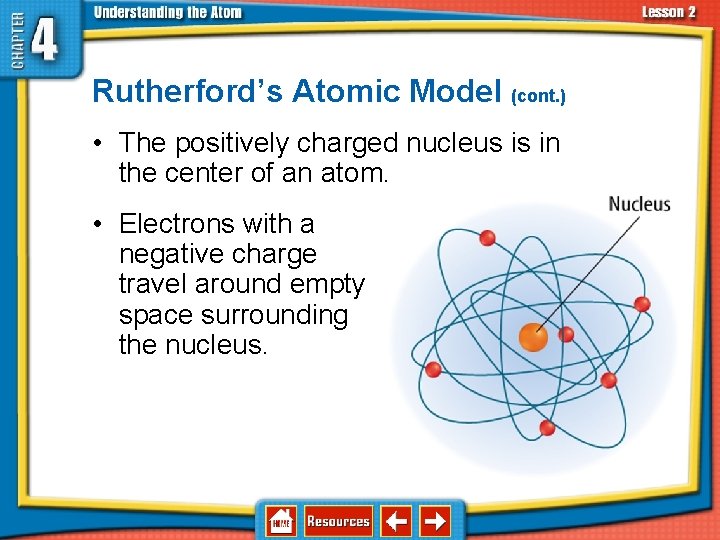 4. 2 Discovering Parts of the Atom Rutherford’s Atomic Model (cont. ) • The