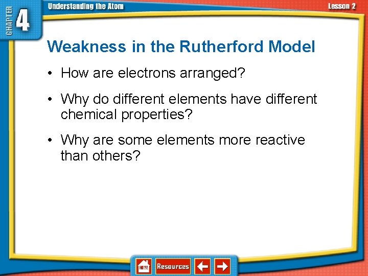 4. 2 Discovering Parts of the Atom Weakness in the Rutherford Model • How