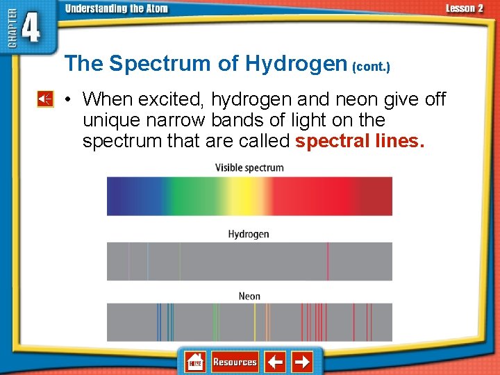 4. 2 Discovering Parts of the Atom The Spectrum of Hydrogen (cont. ) •