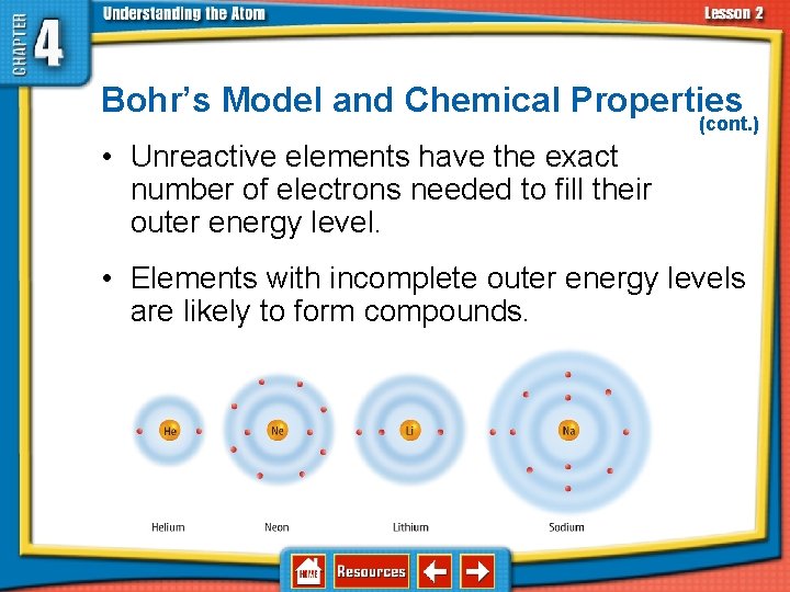4. 2 Discovering Parts of the Atom Bohr’s Model and Chemical Properties (cont. )