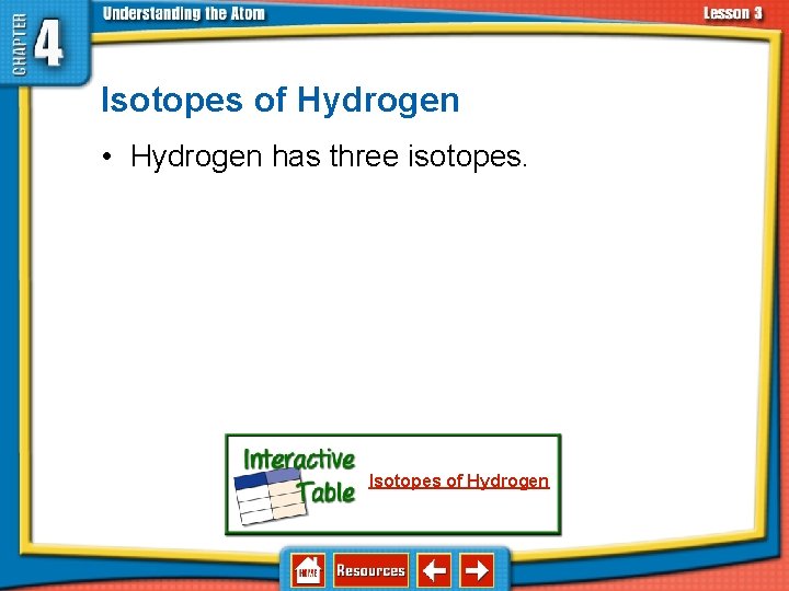 4. 3 Elements, Isotopes, and Ions— How Atoms Differ Isotopes of Hydrogen • Hydrogen