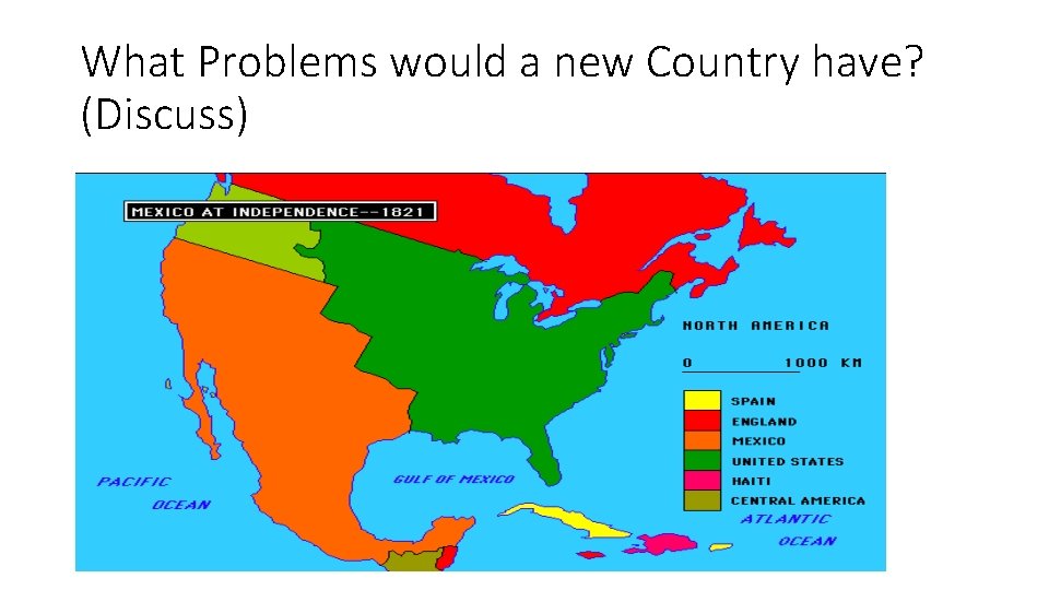What Problems would a new Country have? (Discuss) 