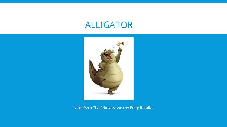 ALLIGATOR Louis from The Princess and the Frog: Reptile 