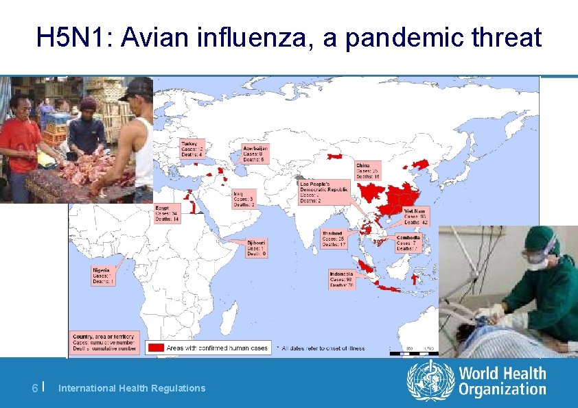 H 5 N 1: Avian influenza, a pandemic threat 6| International Health Regulations 