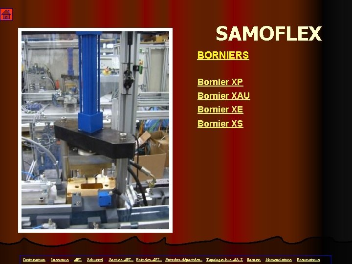 SAMOFLEX BORNIERS Bornier XP Bornier XAU Bornier XE Bornier XS Distribution - Puissance -