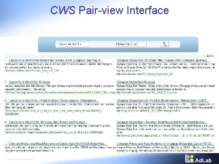 CWS Pair-view Interface 