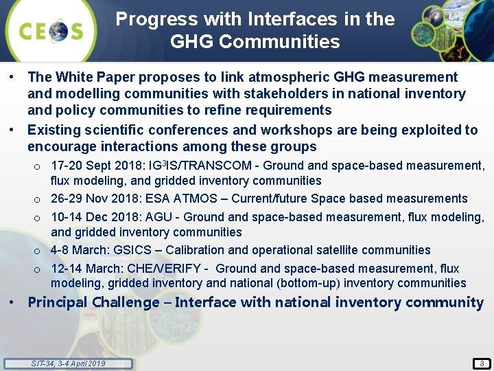 Progress with Interfaces in the GHG Communities • The White Paper proposes to link