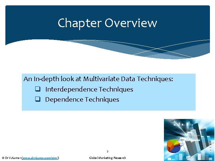 Chapter Overview An In-depth look at Multivariate Data Techniques: q Interdependence Techniques q Dependence
