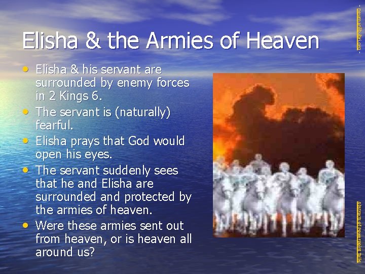 - newmanlib. ibri. org - Elisha & the Armies of Heaven • Elisha &