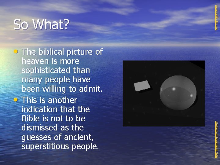 - newmanlib. ibri. org - So What? • The biblical picture of • Abstracts