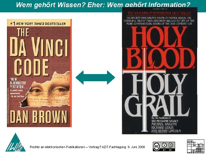 Wem gehört Wissen? Eher: Wem gehört Information? Rechte an elektronischen Publikationen – Vortrag FAZIT-Fachtagung