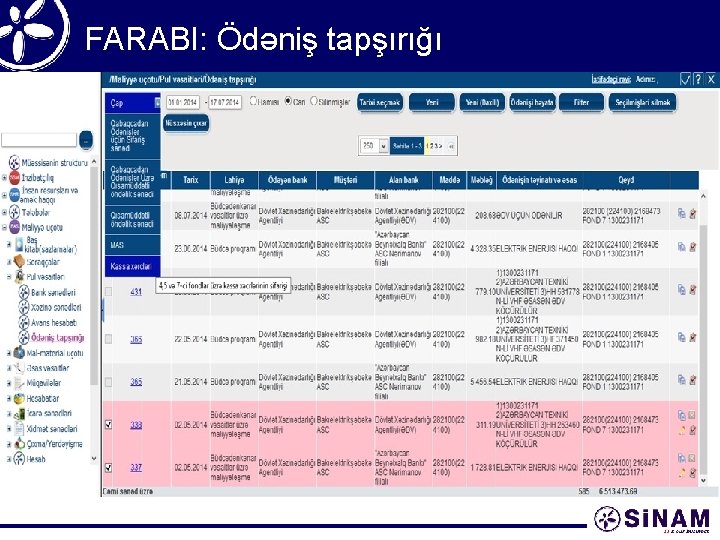 FARABI: Ödəniş tapşırığı 