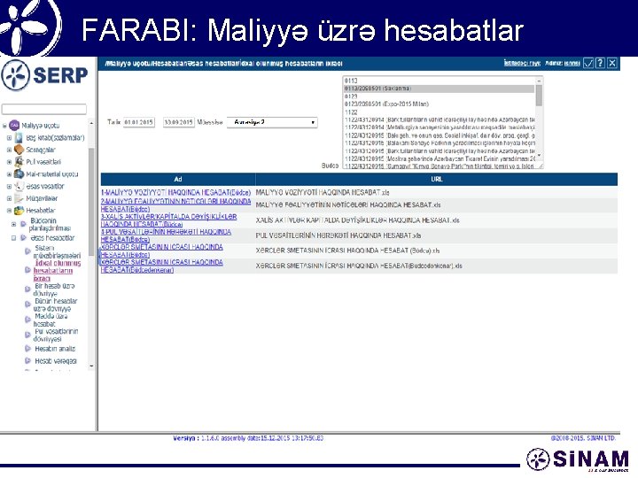 FARABI: Maliyyə üzrə hesabatlar 