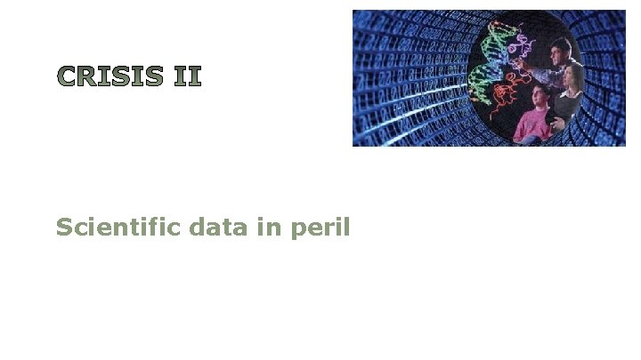 Scientific data in peril 