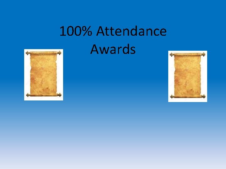 100% Attendance Awards 