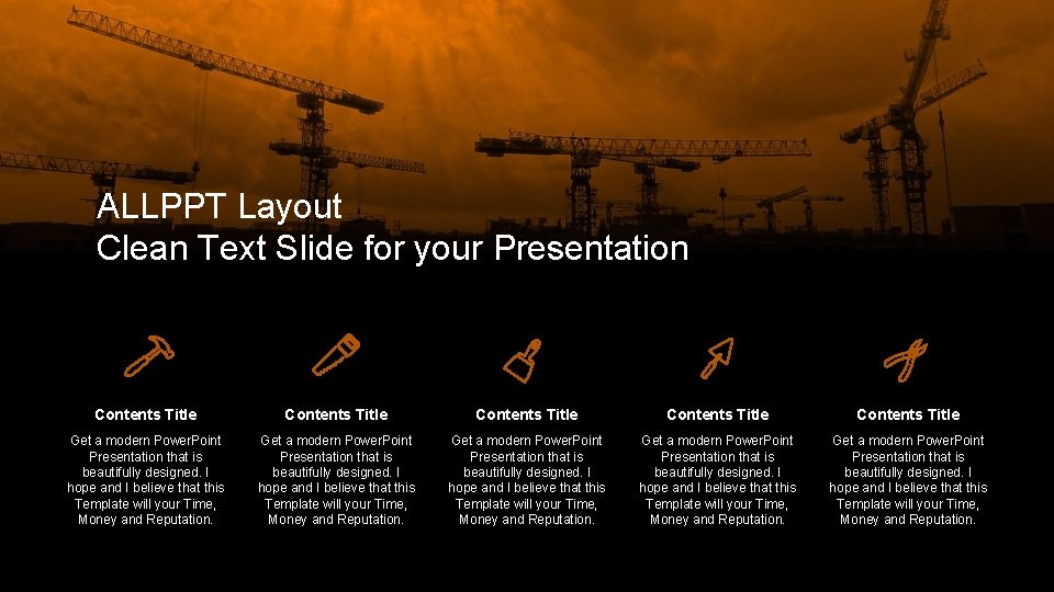 ALLPPT Layout Clean Text Slide for your Presentation Contents Title Contents Title Get a