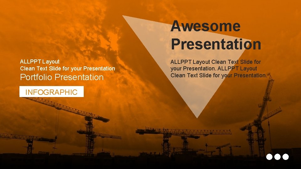 Awesome Presentation ALLPPT Layout Clean Text Slide for your Presentation Portfolio Presentation INFOGRAPHIC ALLPPT