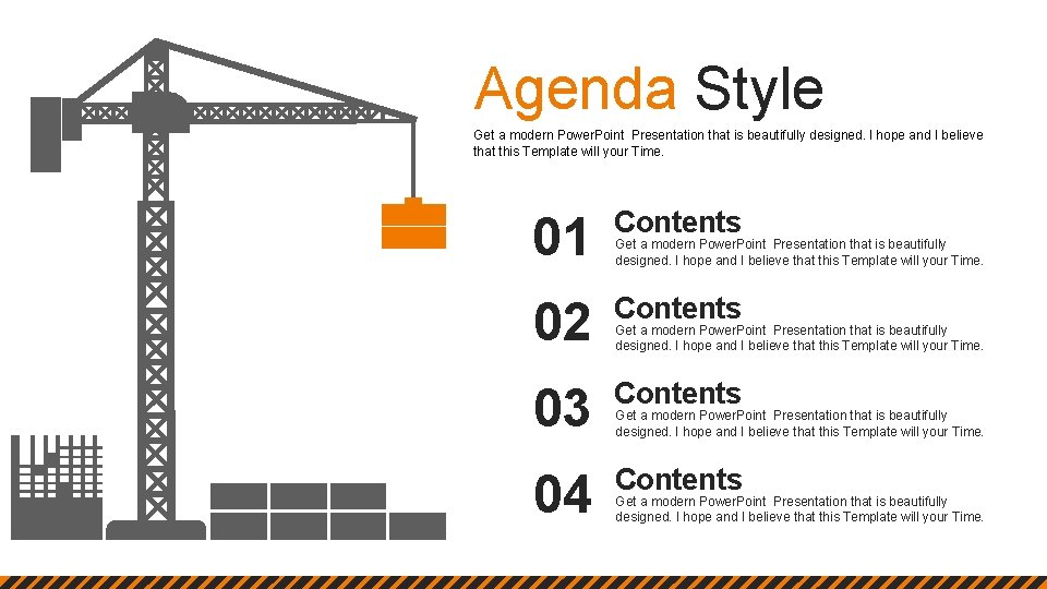 Agenda Style Get a modern Power. Point Presentation that is beautifully designed. I hope