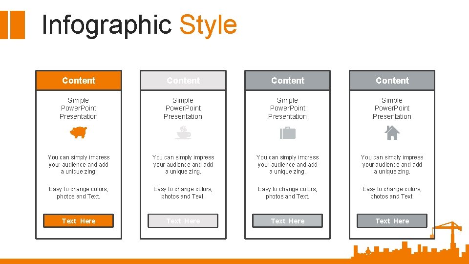 Infographic Style Content Simple Power. Point Presentation You can simply impress your audience and