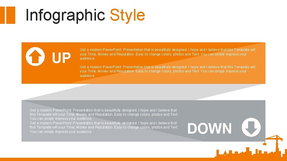 Infographic Style UP Get a modern Power. Point Presentation that is beautifully designed. I