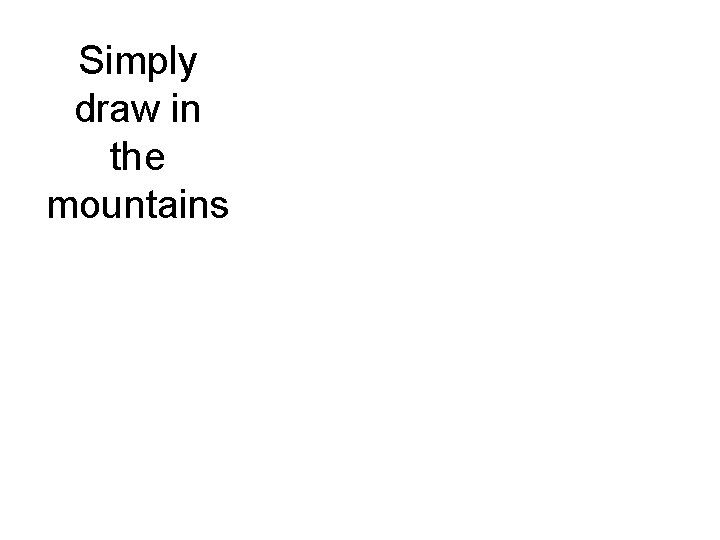 Simply draw in the mountains 
