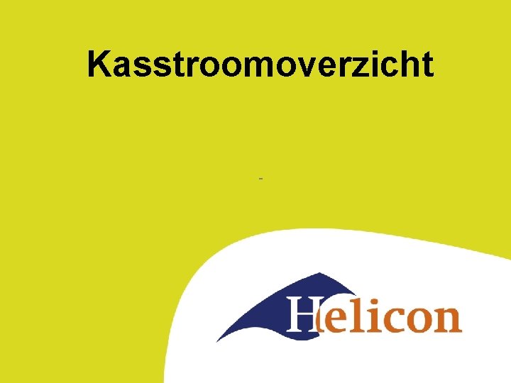 Kasstroomoverzicht - 