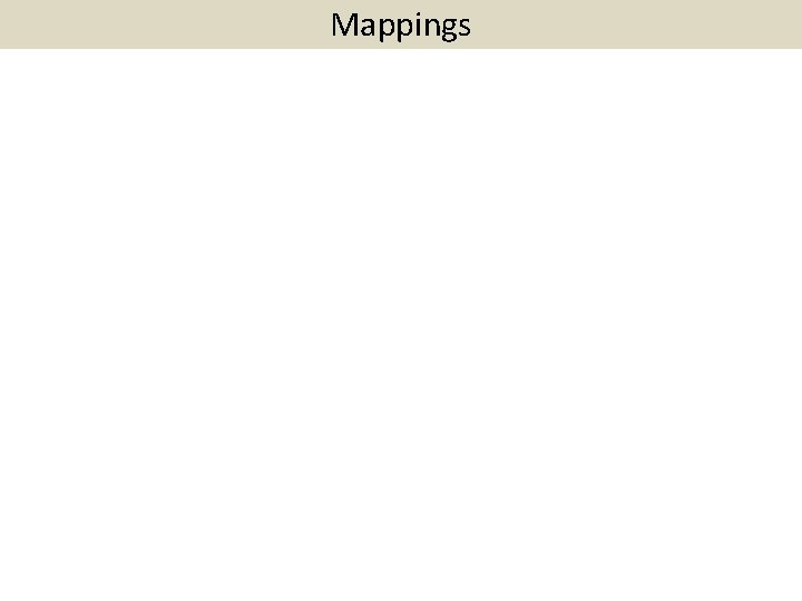 Mappings 