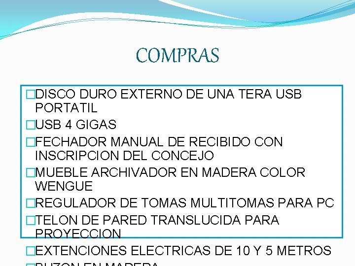 COMPRAS �DISCO DURO EXTERNO DE UNA TERA USB PORTATIL �USB 4 GIGAS �FECHADOR MANUAL