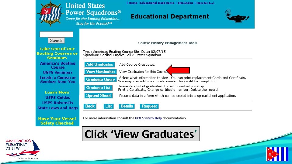 Click ‘View Graduates’ 