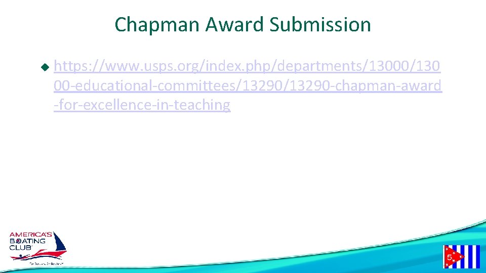 Chapman Award Submission u https: //www. usps. org/index. php/departments/13000/130 00 -educational-committees/13290 -chapman-award -for-excellence-in-teaching 