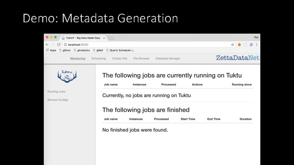 Demo: Metadata Generation 
