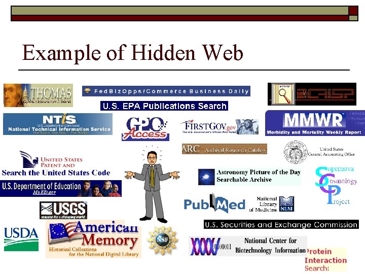 Example of Hidden Web 