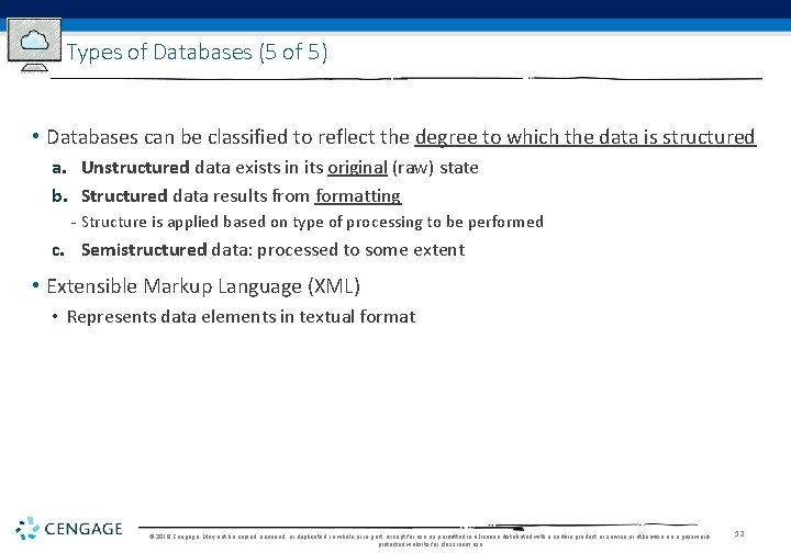 Types of Databases (5 of 5) • Databases can be classified to reflect the Types of Databases (5 of 5) • Databases can be classified to reflect the
