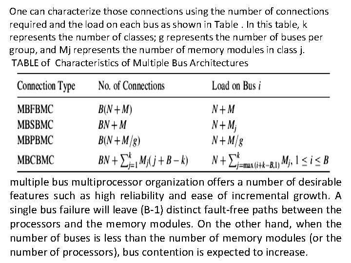 One can characterize those connections using the number of connections required and the load