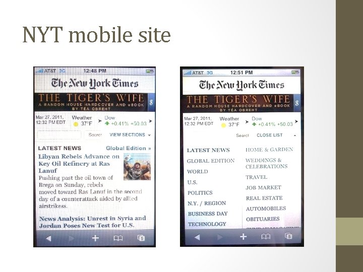 NYT mobile site 
