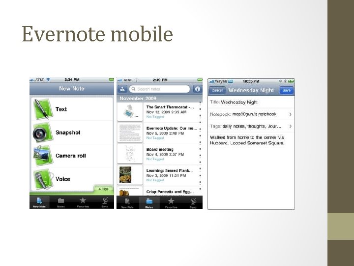 Evernote mobile 