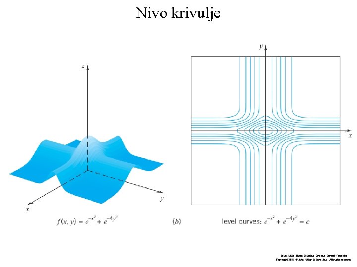 Nivo krivulje Salas, Hille, Etgen Calculus: One and Several Variables Copyright 2007 © John