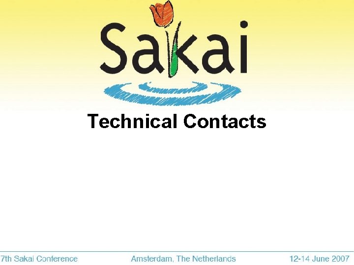 Technical Contacts 