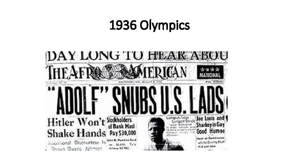 1936 Olympics 