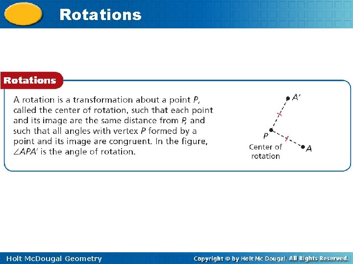 Rotations Holt Mc. Dougal Geometry 