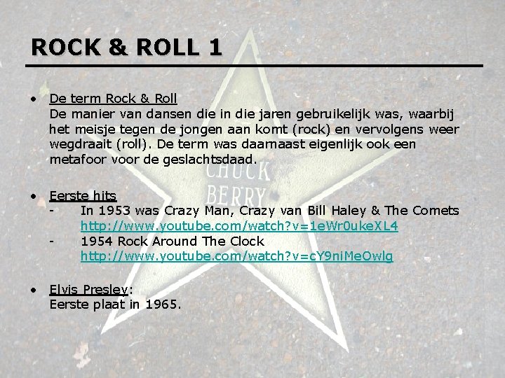 ROCK & ROLL 1 • De term Rock & Roll De manier van dansen