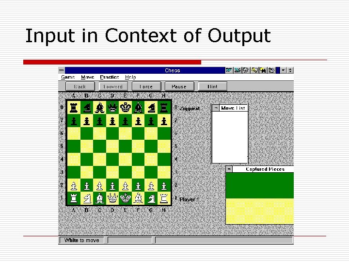 Input in Context of Output Input in Context of Output
